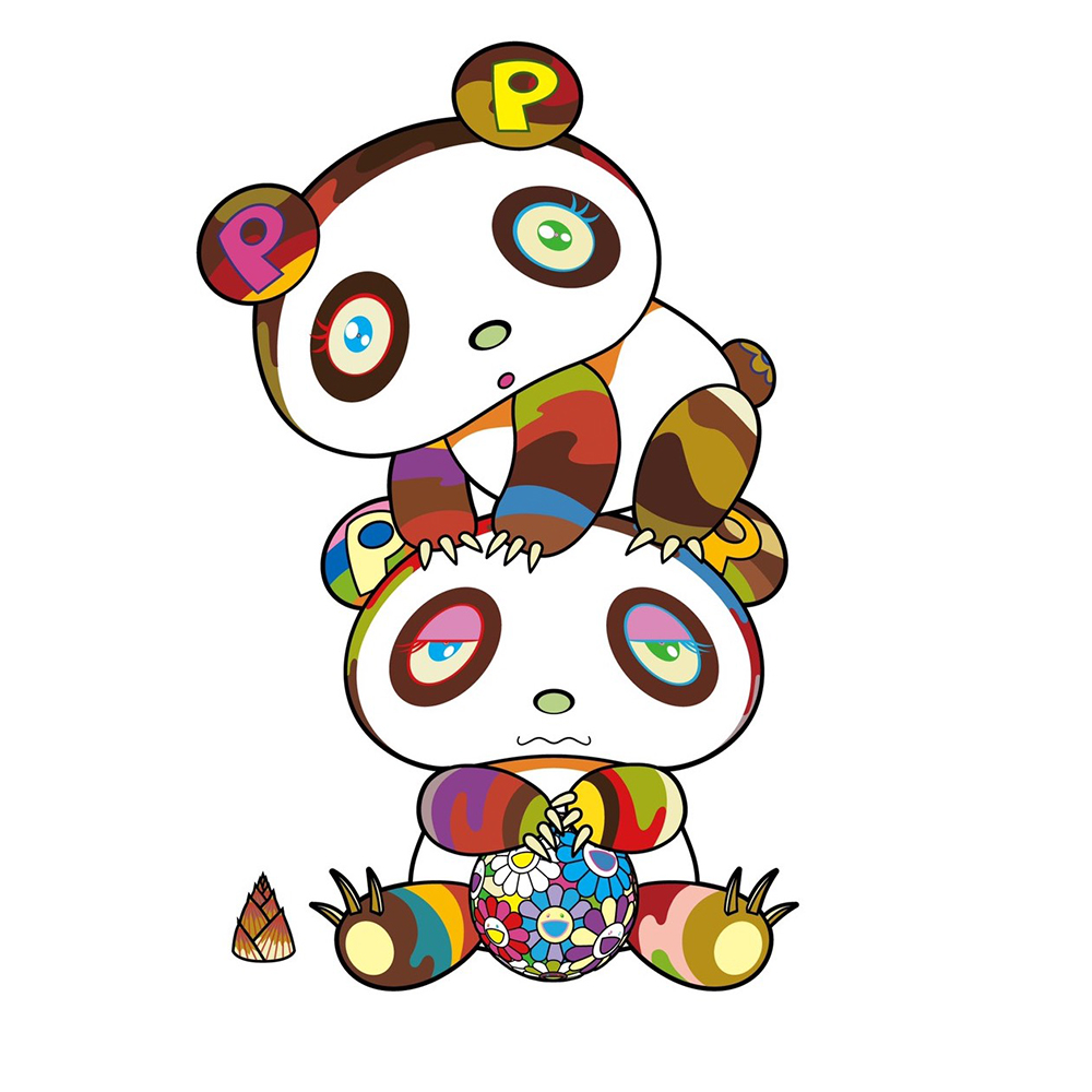 8月31日(月)10時より、WEBショップにて村上隆の新作パンダ版画「パンダ 