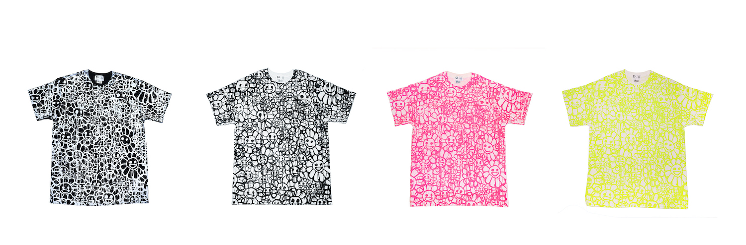 8月16日(日)12時より、Murakami×Madsaki お花Tシャツ4種を販売いたし 