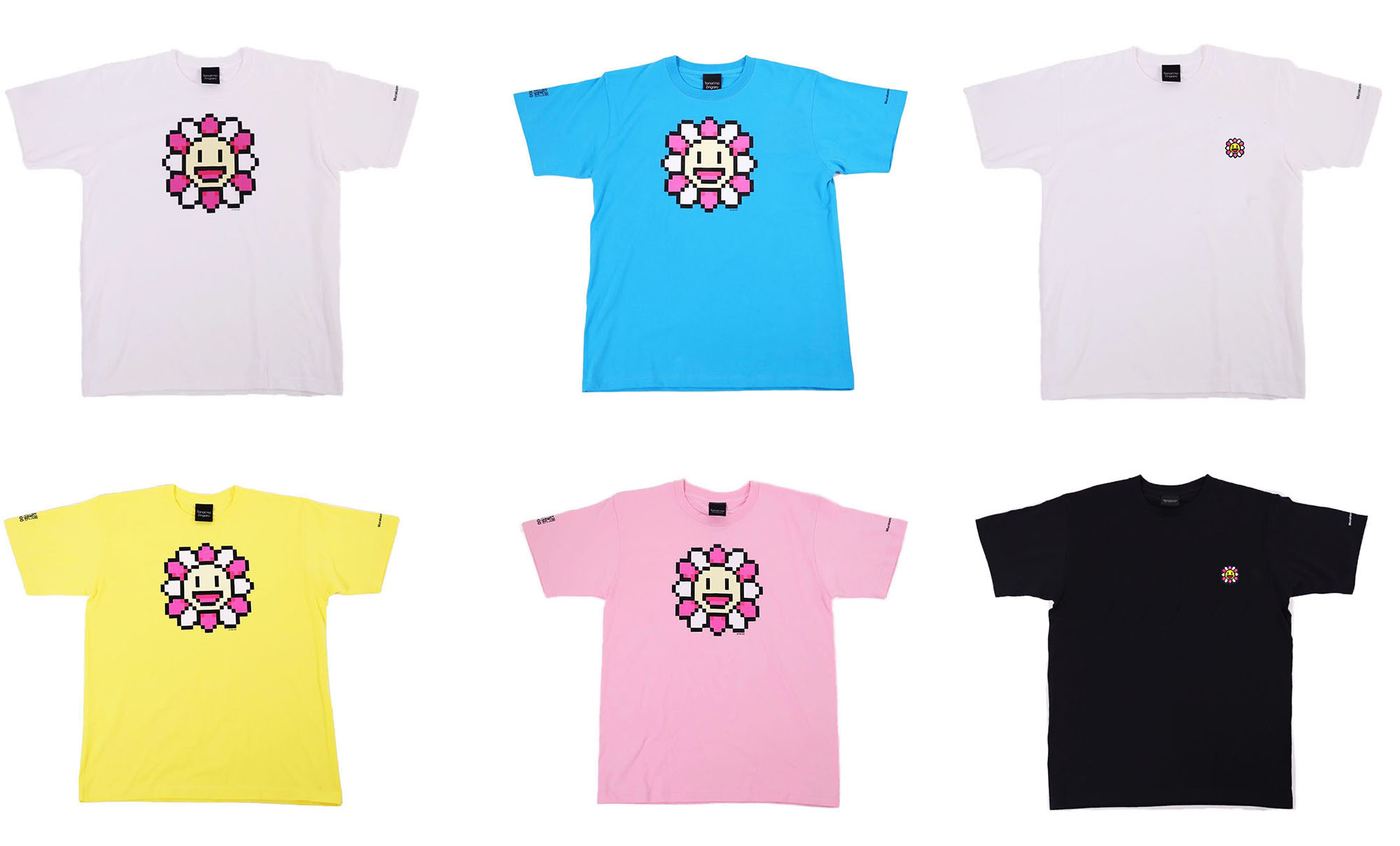 4月15日(木)12時よりWEBショップにて、 Murakami.Flower Tシャツ全19種