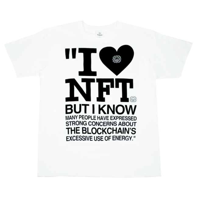 I LOVE NFT BUT I KNOW T-Shirt White×Black