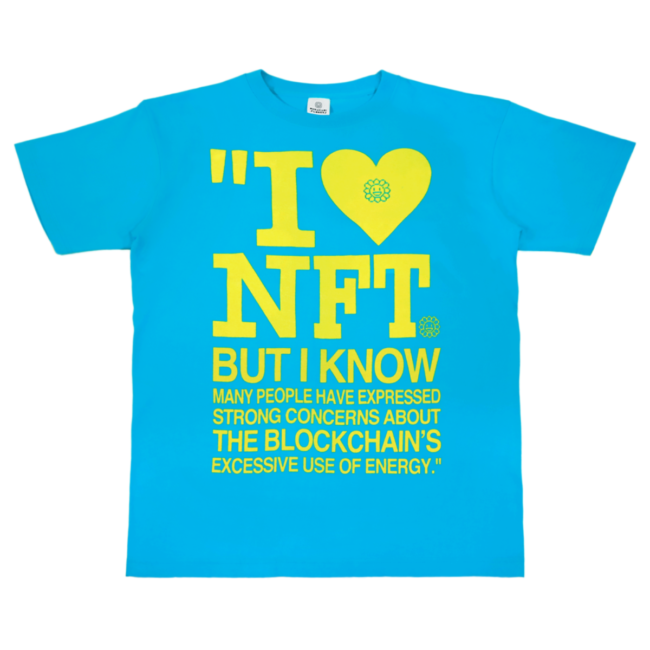I LOVE NFT BUT I KNOW T-Shirt Blue×Yellow