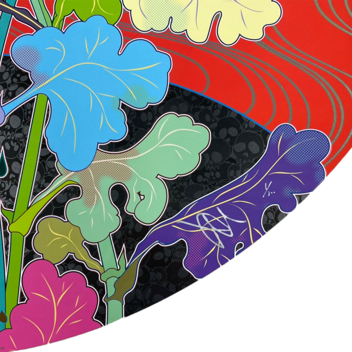真作保証■村上隆 最新作 ポスター作品 光琳のお花と水■版画 シルクスクリーン