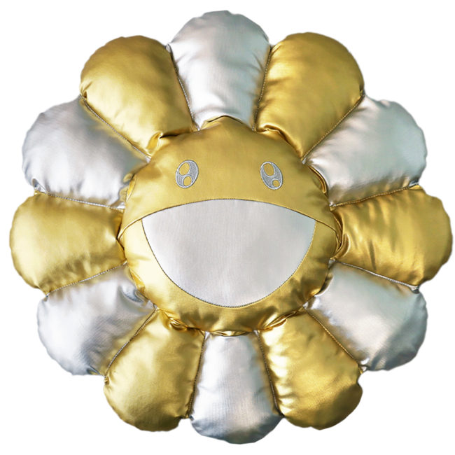 Flower Cushion / Silver &Gold(60cm)