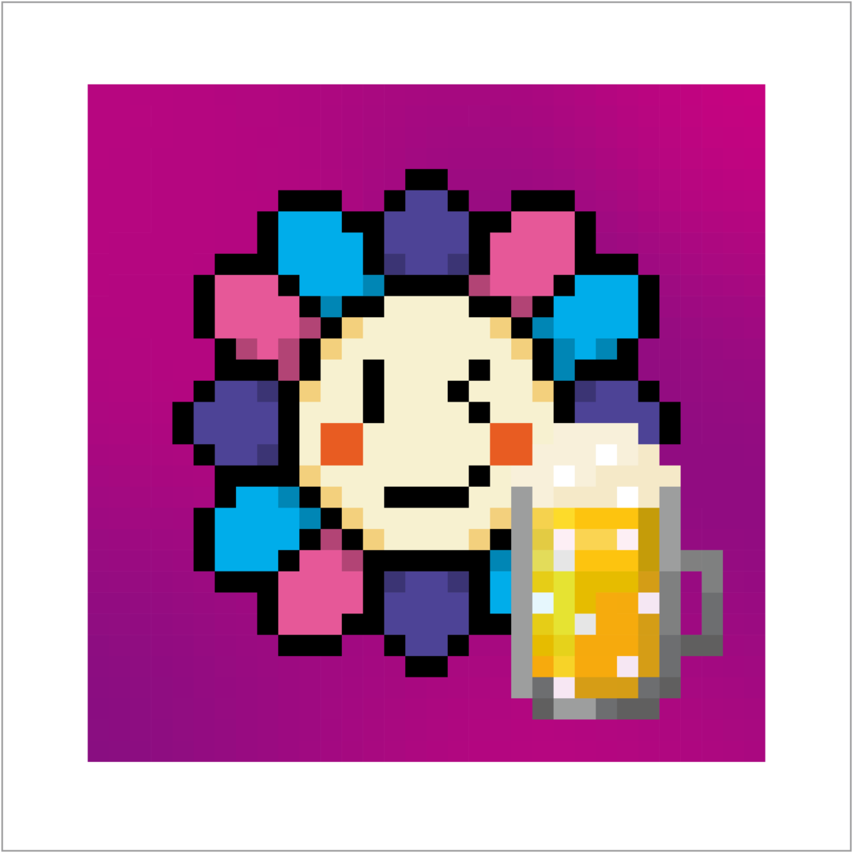 Murakami.Flower #1527 酔っぱらい 生ビール | Zingaro official Web
