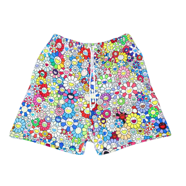 Multi-color Flowers Sweat shorts
