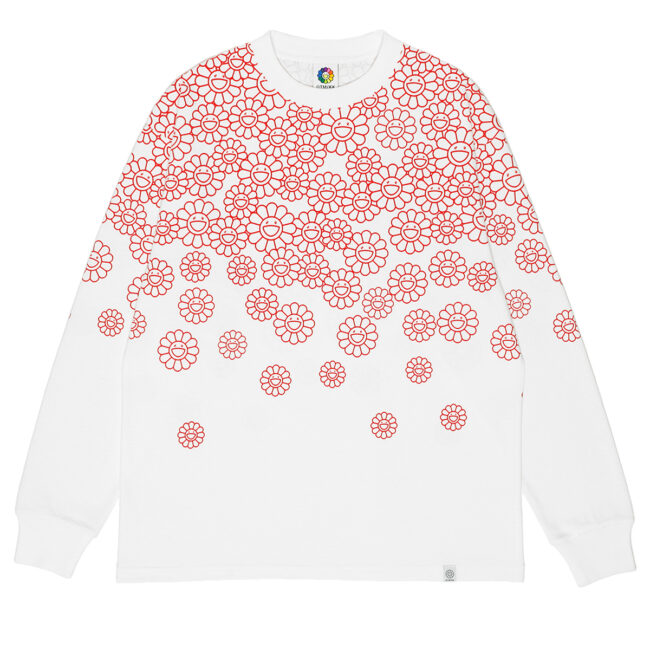 TM Flowers on Body L/S T-shirts White×Red（11月下旬頃より順次発送）