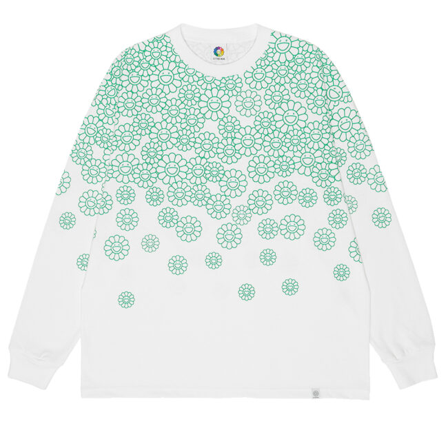 TM Flowers on Body L/S T-shirts White×Green（11月下旬頃より順次発送）