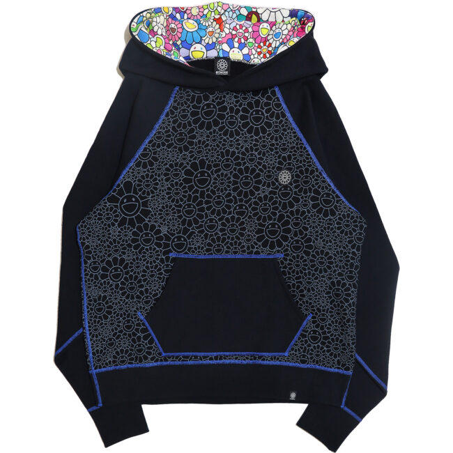 Flowers on Body Pull-Over Sweat Hoodie / Black（11月下旬頃より順次発送）