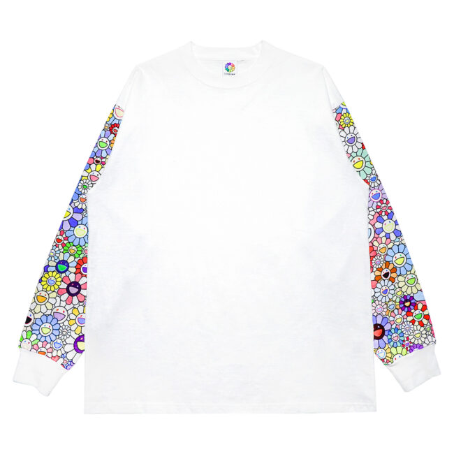 TM Flowers on Sleeve L/S T-shirts White×Multi-color（12月下旬頃より順次発送）