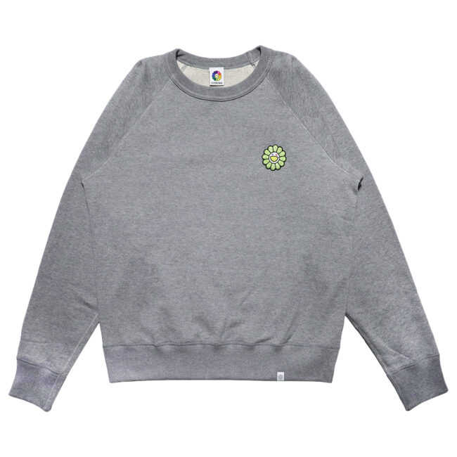 Murakami Flower Embroidery Patch Crewneck Sweat Gray（12月下旬頃より順次発送）