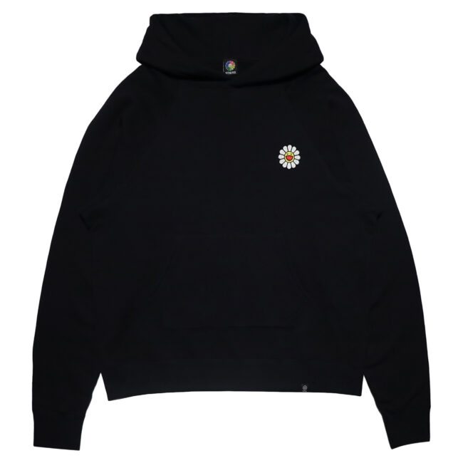 Murakami Flower Embroidery Patch Sweat Hoodie Black（12月下旬頃より順次発送）