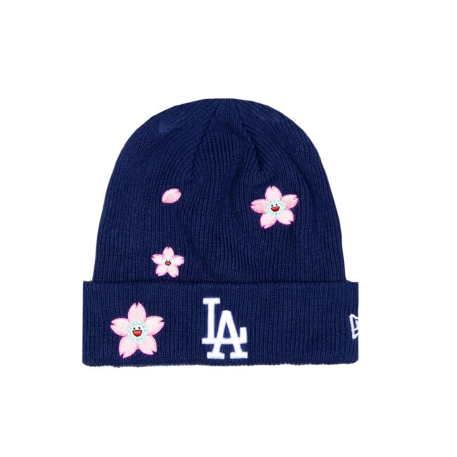 Takashi Murakami + MLB World Tour Tokyo Series 2025 New Era 6 Dart Dodgers Cuff Beanie NAVY(8月中旬より順次発送)